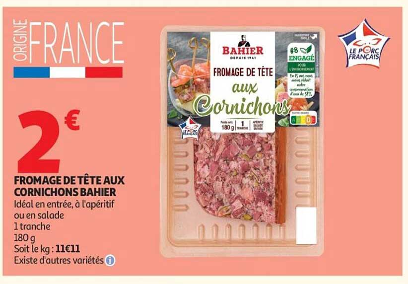 Bahiér Fromage de tête aux Cornichons