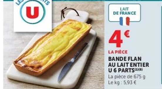 Bande Flan au lait entier U 6 parts