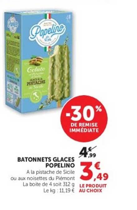 BATONNETS GLACES POPELINO