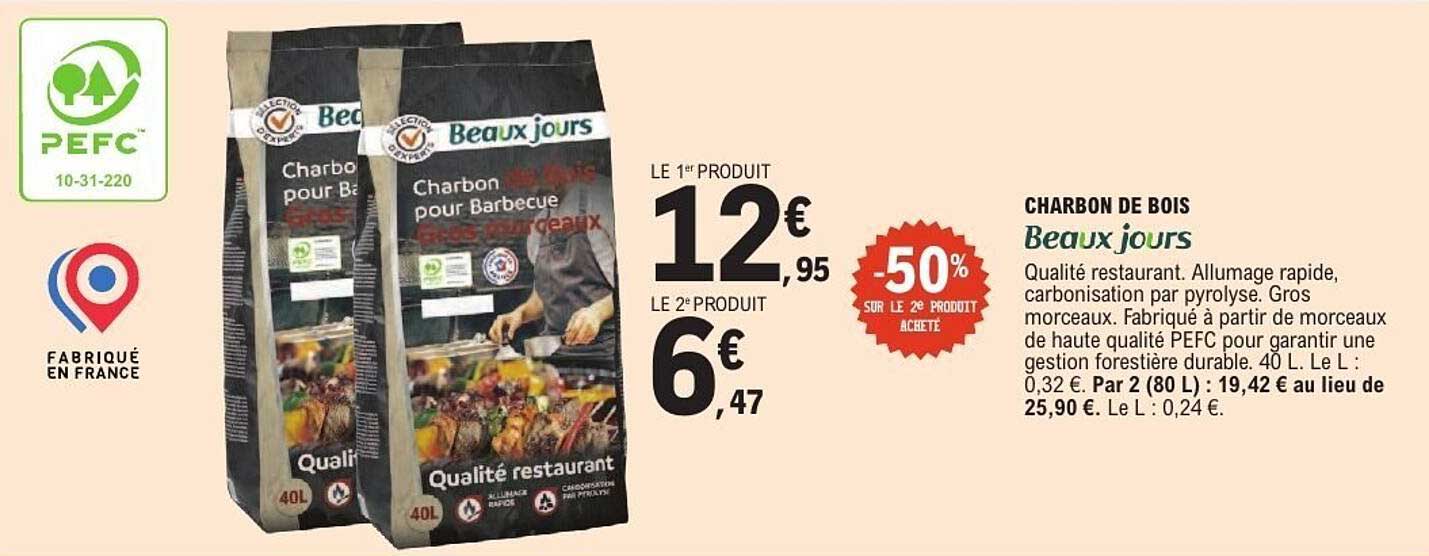 Beaux jours Charbon de bois