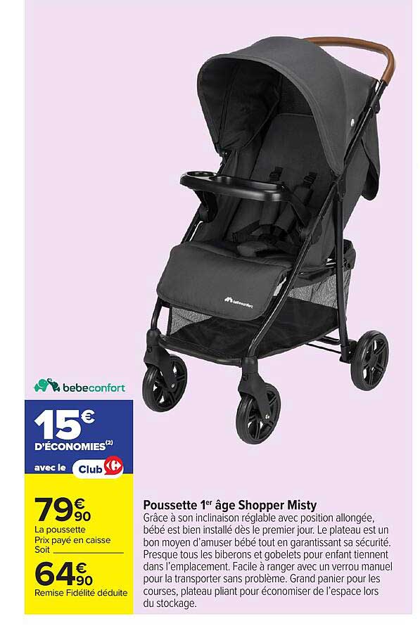 Bebeconfort Poussette 1er âge Shopper Misty