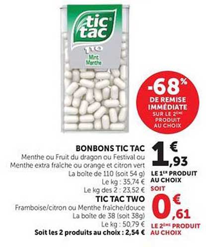 BONBONS TIC TAC