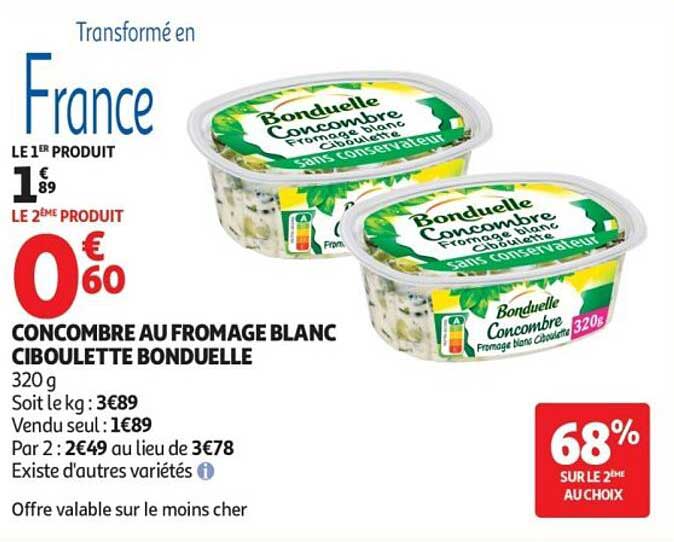 Bonduelle Concombre fromag