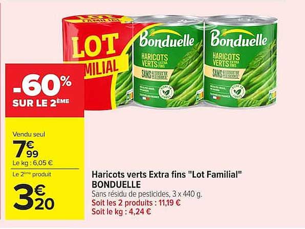 Bonduelle Haricots verts Extra fins