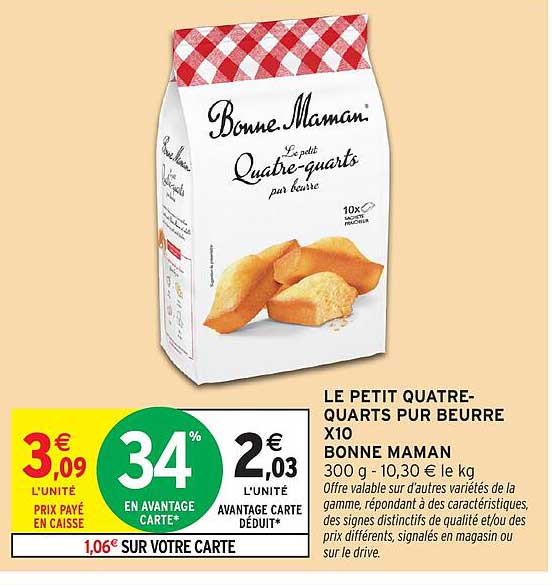 Bonne Maman Le petit Quatre-quarts pur beurre