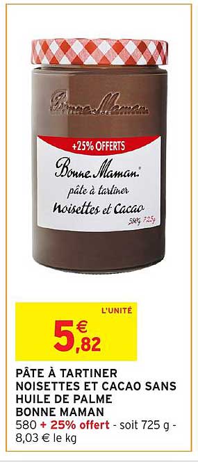 Bonne Maman pâte à tartiner