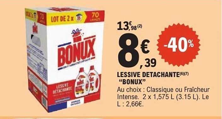 BONUX LESSIVE DETACHANTE