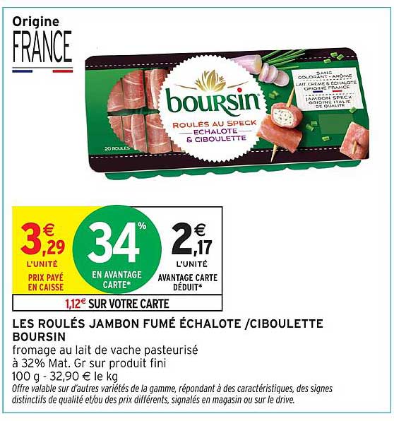 Boursin Roulés au speck échalote & ciboulette