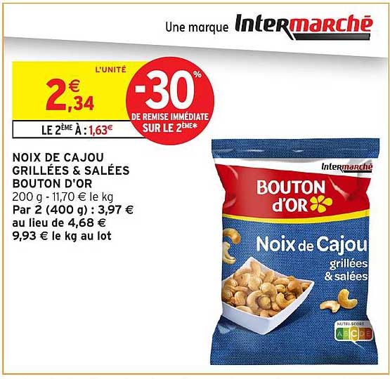 Bouton d'Or Noix de Cajou