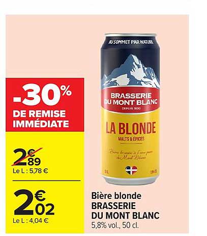 BRASSERIE DU MONT BLANC LA BLONDE
