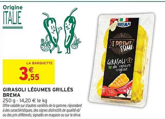 Brema Girasoli Légumes Grillés