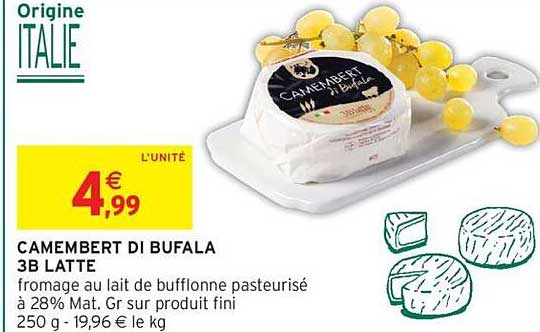CAMEMBERT DI BUFALA 3B LATTE