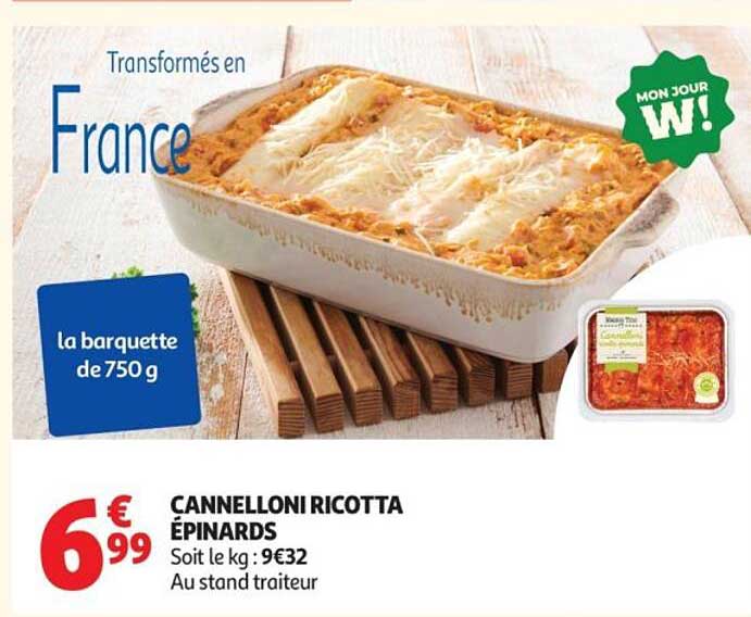 CANNELLONI RICOTTA ÉPINARDS