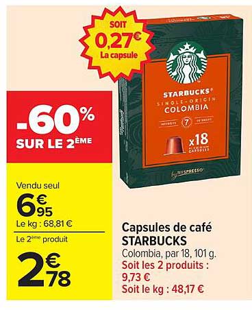 Capsules de café STARBUCKS