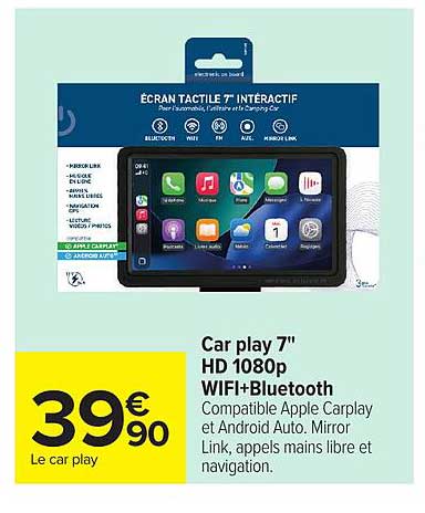 Car play 7" HD 1080p WIFI+Bluetooth