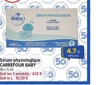 CARREFOUR BABY Sérum physiologique