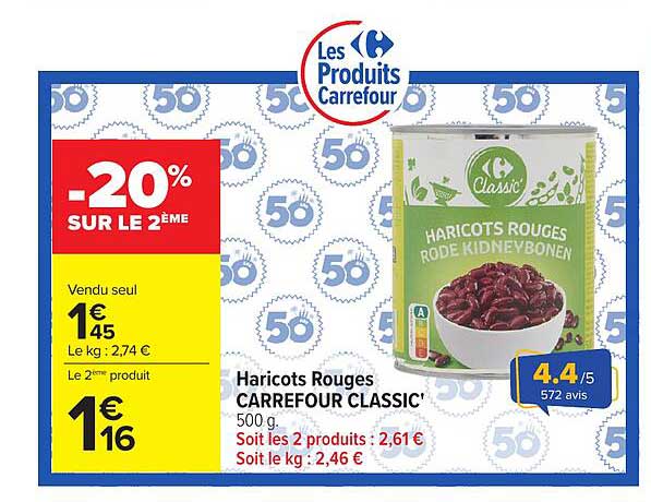 Carrefour Classic' Haricots Rouges