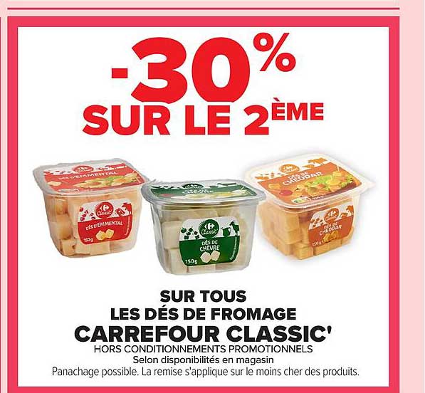 CARREFOUR CLASSIC' LES DÉS DE FROMAGE