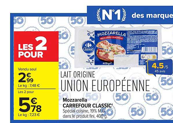 Carrefour Classic Mozzarella