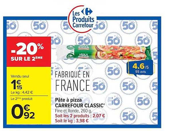 Carrefour Classic' Pâte à pizza