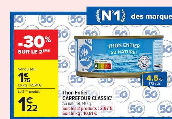 Carrefour Classic' Thon Entier