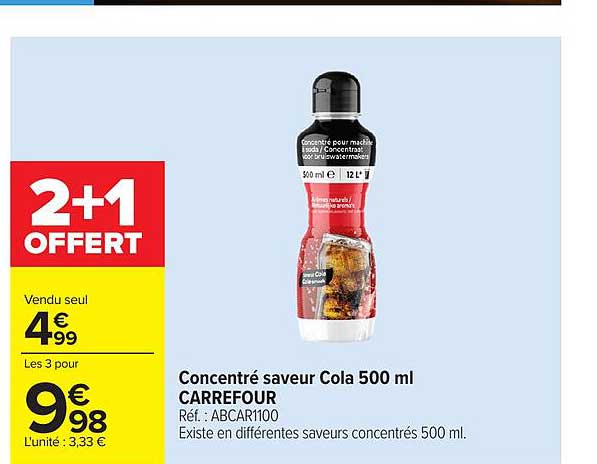 CARREFOUR Concentré saveur Cola