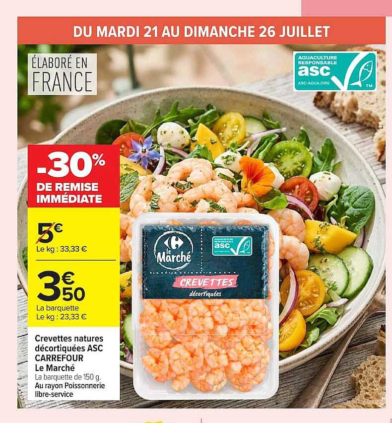 Carrefour Le Marché Crevettes décortiquées