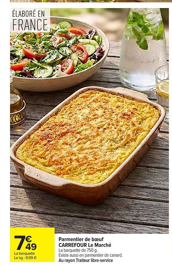 Carrefour Le Marché Parmentier de bœuf