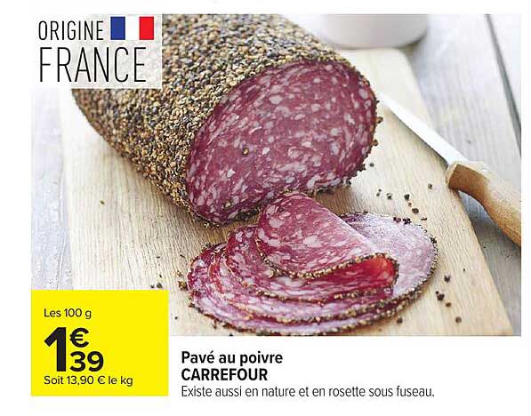 CARREFOUR Pavé au poivre
