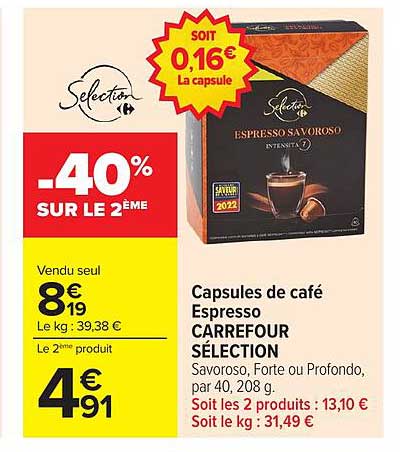 Carrefour Sélection Espresso Savorroso