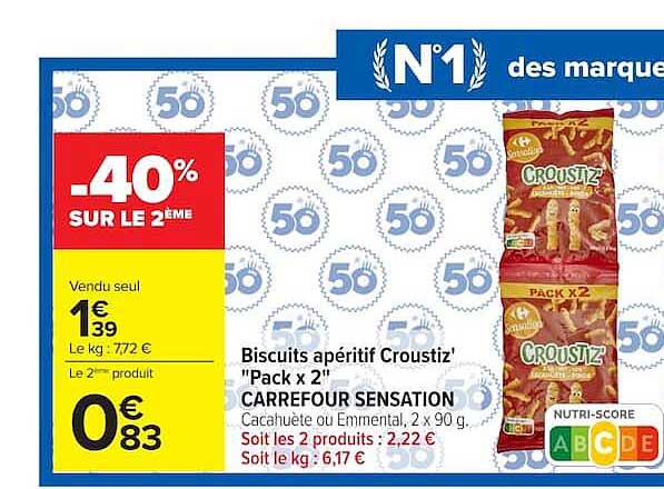 Carrefour Sensation Croustiz' Pack x 2