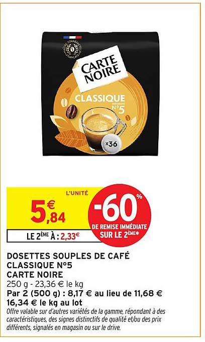 Carte Noire Classique N°5
