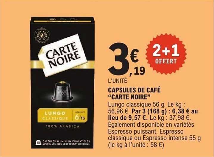 Carte Noire Lungo classique