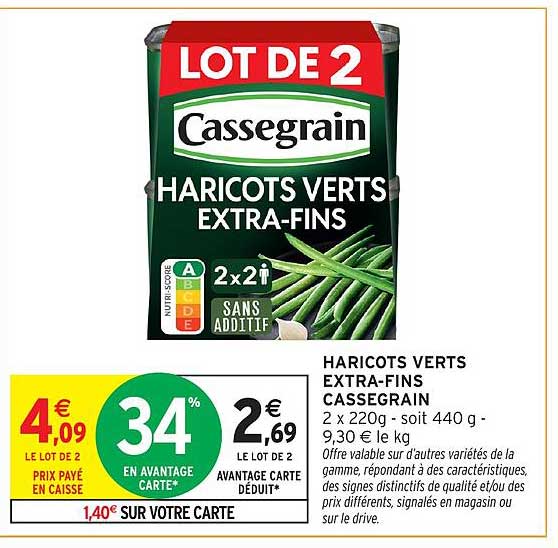 Cassegrain Haricots verts extra-fins