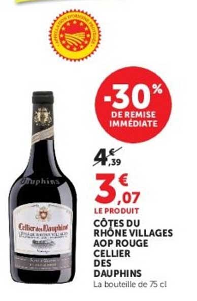 Cellier des Dauphins Côtes du Rhône Villages AOP Rouge
