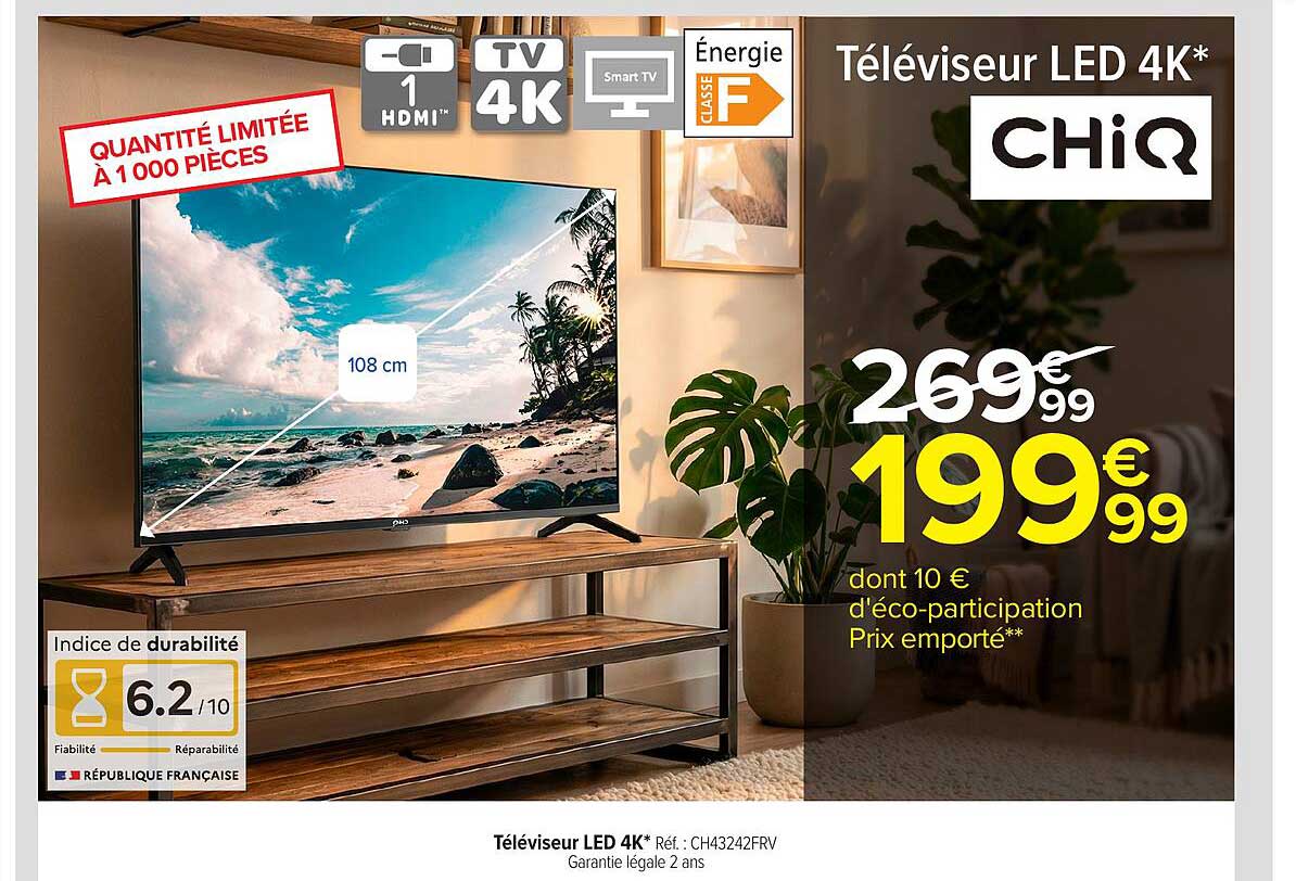 CHiQ Téliseur LED 4K*