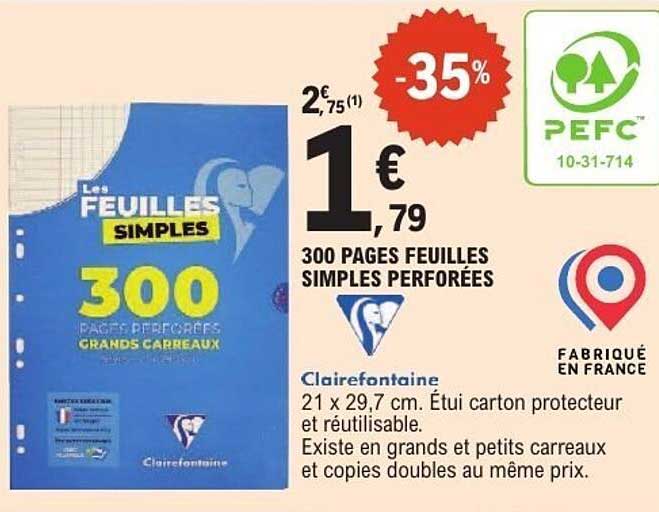 Clairefontaine Les Feuilles Simples