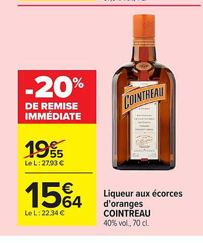 Cointreau Liqueur aux écorces d'oranges