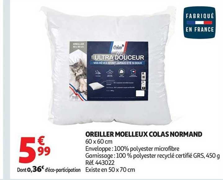Colas Normand Oreiller Moelleux