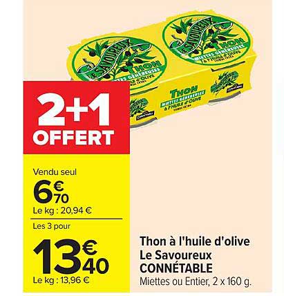 CONNETABLE Thon à l'huile d'olive