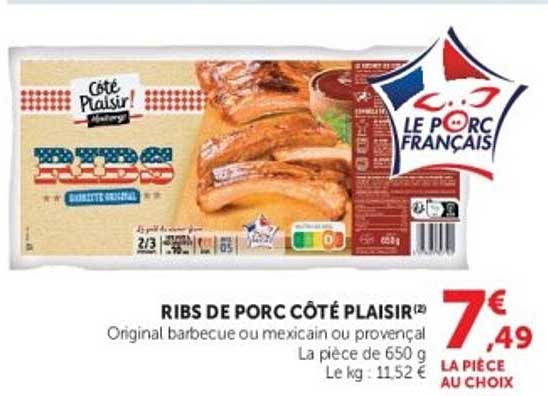 Côté Plaisir Ribs de porc