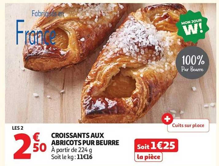 CROISSANTS AUX ABRICOTS PUR BEURRE