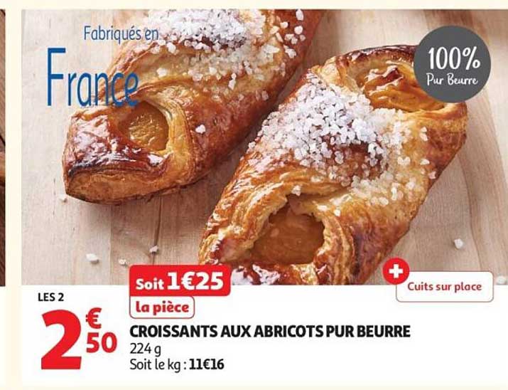 CROISSANTS AUX ABRICOTS PUR BEURRE