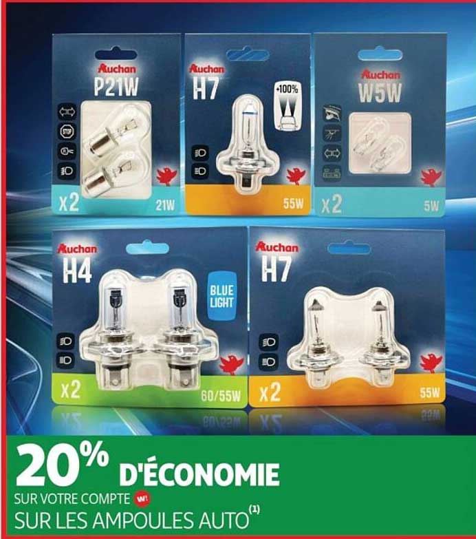 D'ÉCONOMIE SUR LES AMPOULES AUTO