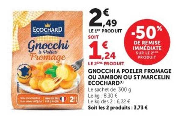 ECOCHARD Gnocchi à Poêler Fromage