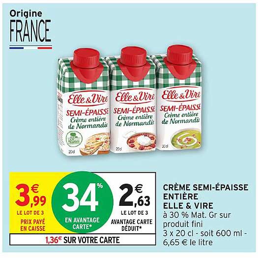 Elle & Vire Crème semi-épaisse