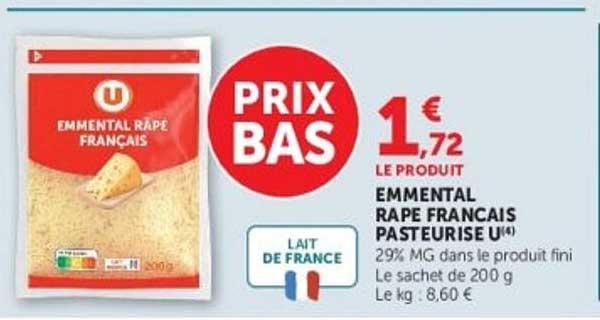 Emmental râpé français