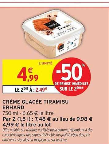 ERHARD Crème glacée Tiramisu