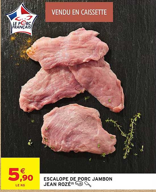 Escalope de porc jambon Jean Rozé