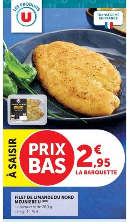 Filet de limande du nord meunière U